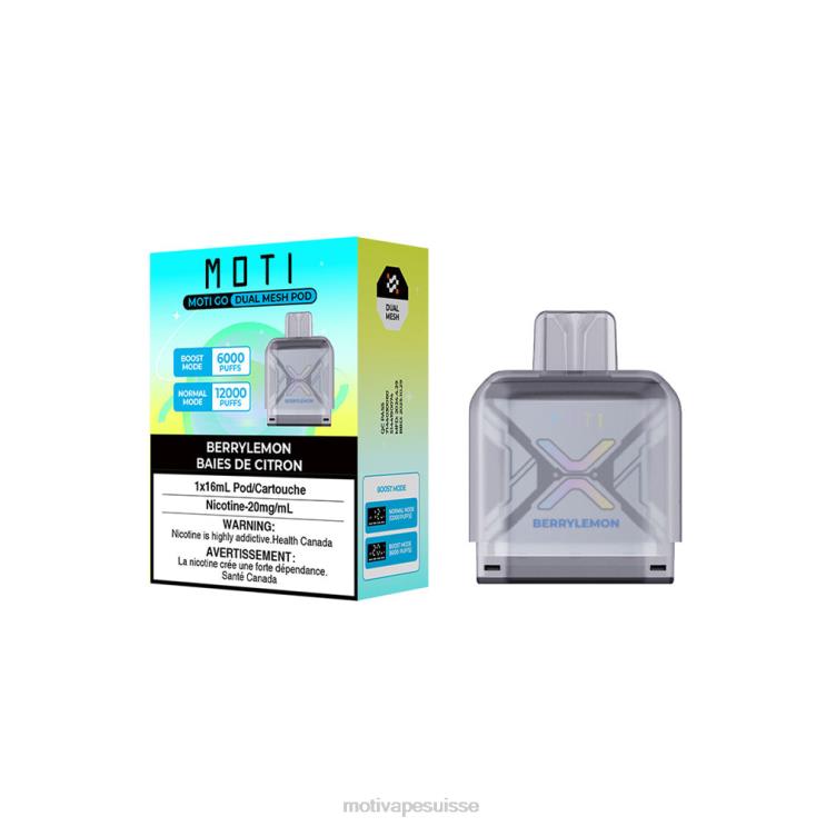 MOTI Vape Amazon - MOTI Go Pro dosette jetable baie de citron DTJL090
