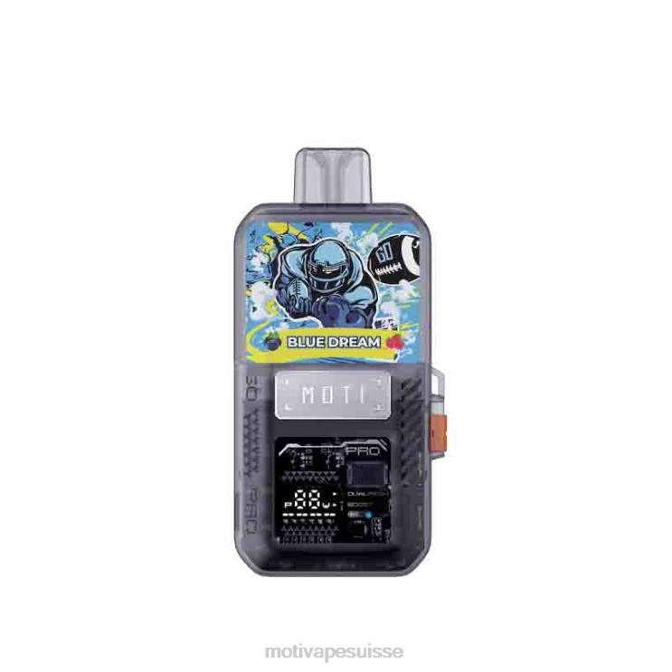 MOTI Vape Berne - MOTI Go Pro pod+appareil jetable rêve bleu DTJL082
