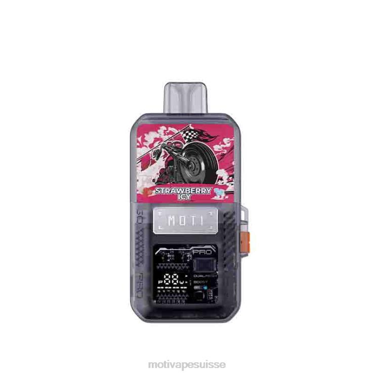 MOTI Vape Pop Suisse - MOTI Go Pro pod+appareil jetable fraise glacée DTJL084