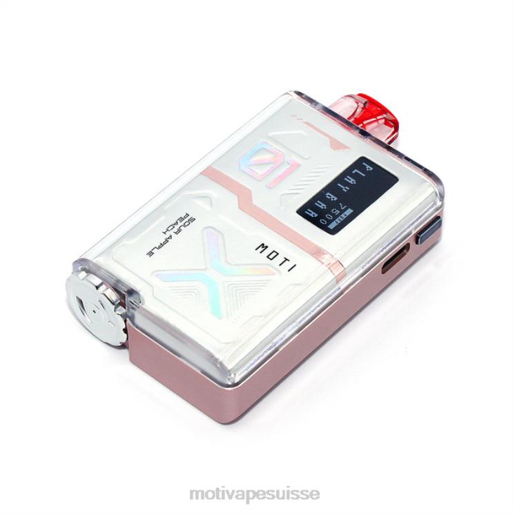 MOTI Vape Disposable - MOTI Play Bar 7500 vapes jetables (5%, 7500 bouffées) pêche pomme aigre DTJL056