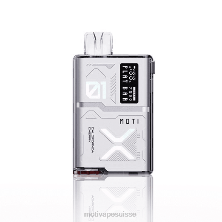 MOTI Vape Suisse - MOTI Play Bar 7500 vapes jetables (5%, 7500 bouffées) cerise de Californie DTJL061