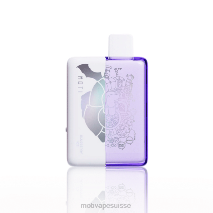 MOTI Vape Flavors Suisse - MOTI Duo 9000 vapes jetables (5%, 9000 bouffées) glace aux myrtilles DTJL068