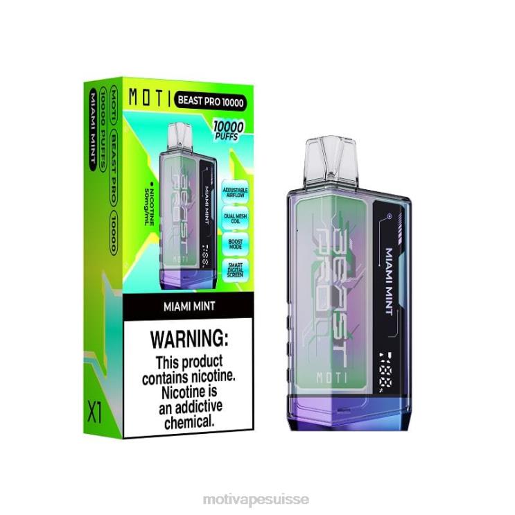 MOTI Vape Flavors Suisse - MOTI Beast Pro vape jetable (5%, 10000 bouffées) tempête bleue DTJL038