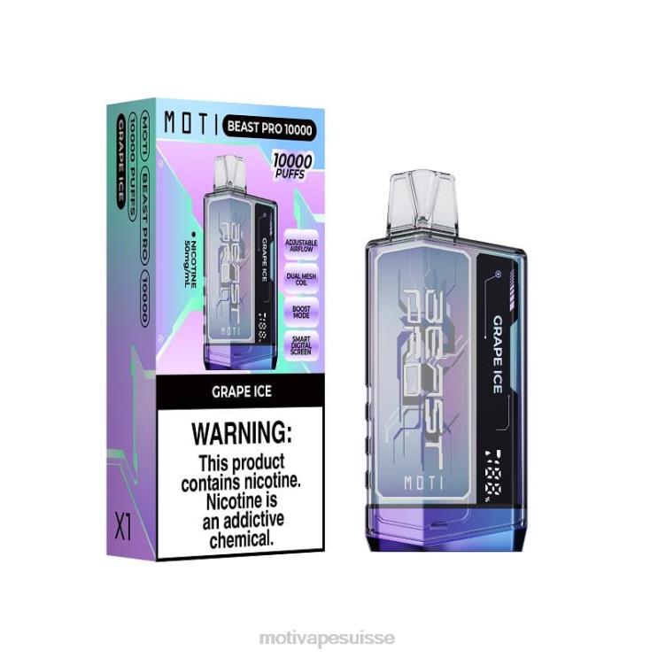 MOTI Vape Flavors Suisse - MOTI Beast Pro vape jetable (5%, 10000 bouffées) tempête bleue DTJL038