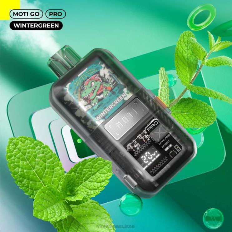 MOTI Vape Pop Suisse - MOTI Go Pro vape jetable (5%, 12000 bouffées) gaulthérie DTJL024