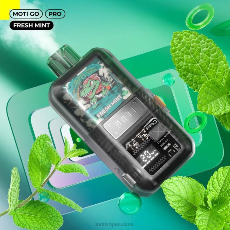 MOTI Vape Pop Suisse - MOTI Go Pro vape jetable (5%, 12000 bouffées) gaulthérie DTJL024