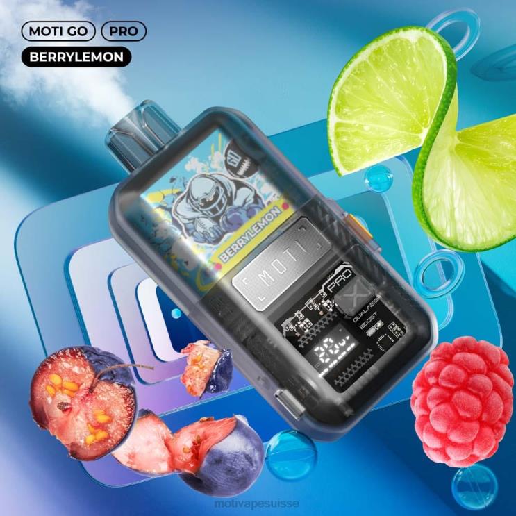 MOTI Vape Price Suisse - MOTI Go Pro vape jetable (5%, 12000 bouffées) menthe pastèque DTJL025