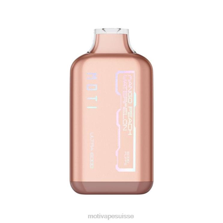 MOTI Vape Disposable - MOTI Ultra vape jetable (5%, 6000 bouffées) mangue pêche pastèque DTJL036