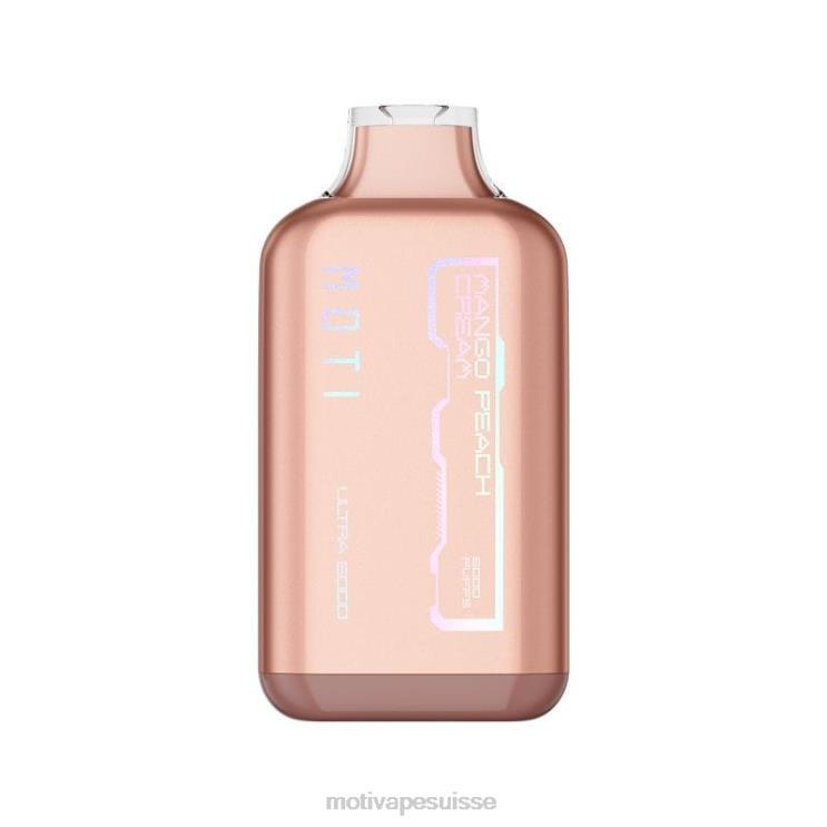 MOTI Vape Price Suisse - MOTI Ultra vape jetable (5%, 6000 bouffées) crème mangue-pêche DTJL035