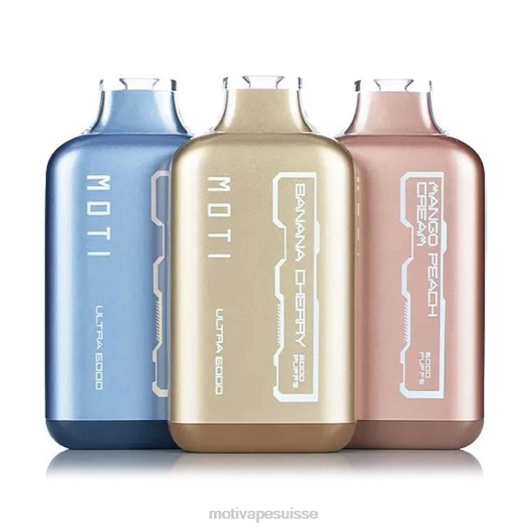 MOTI Vape Price Suisse - MOTI Ultra vape jetable (5%, 6000 bouffées) crème mangue-pêche DTJL035
