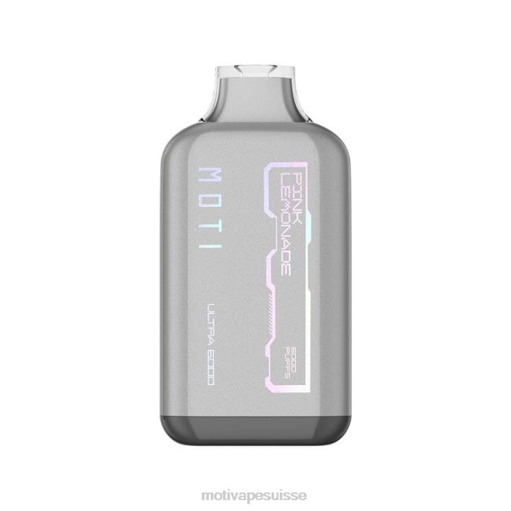 MOTI Vape Review - MOTI Ultra vape jetable (5%, 6000 bouffées) limonade rose DTJL037